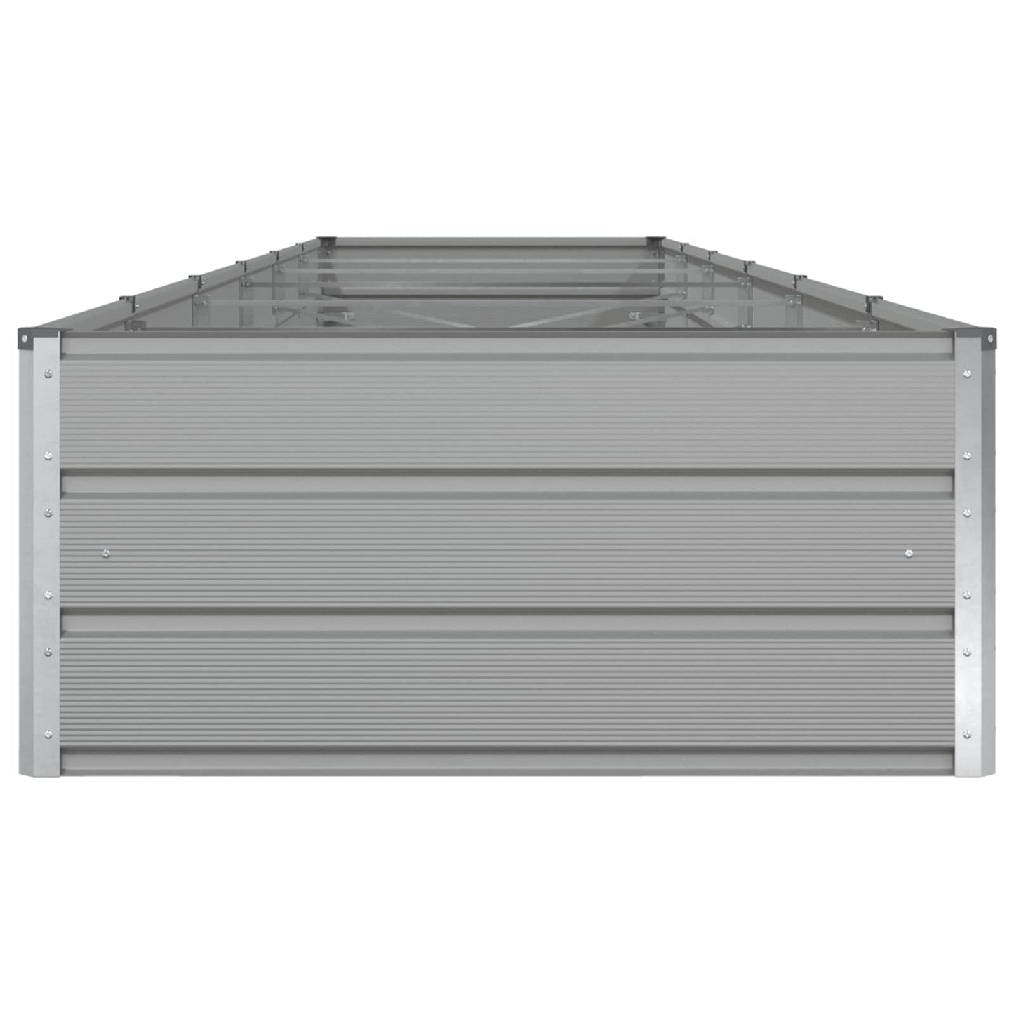 Planter Light Grey 580 x 100 x 45 cm Galvanised Steel
