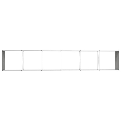 Planter Light Grey 580 x 100 x 45 cm Galvanised Steel