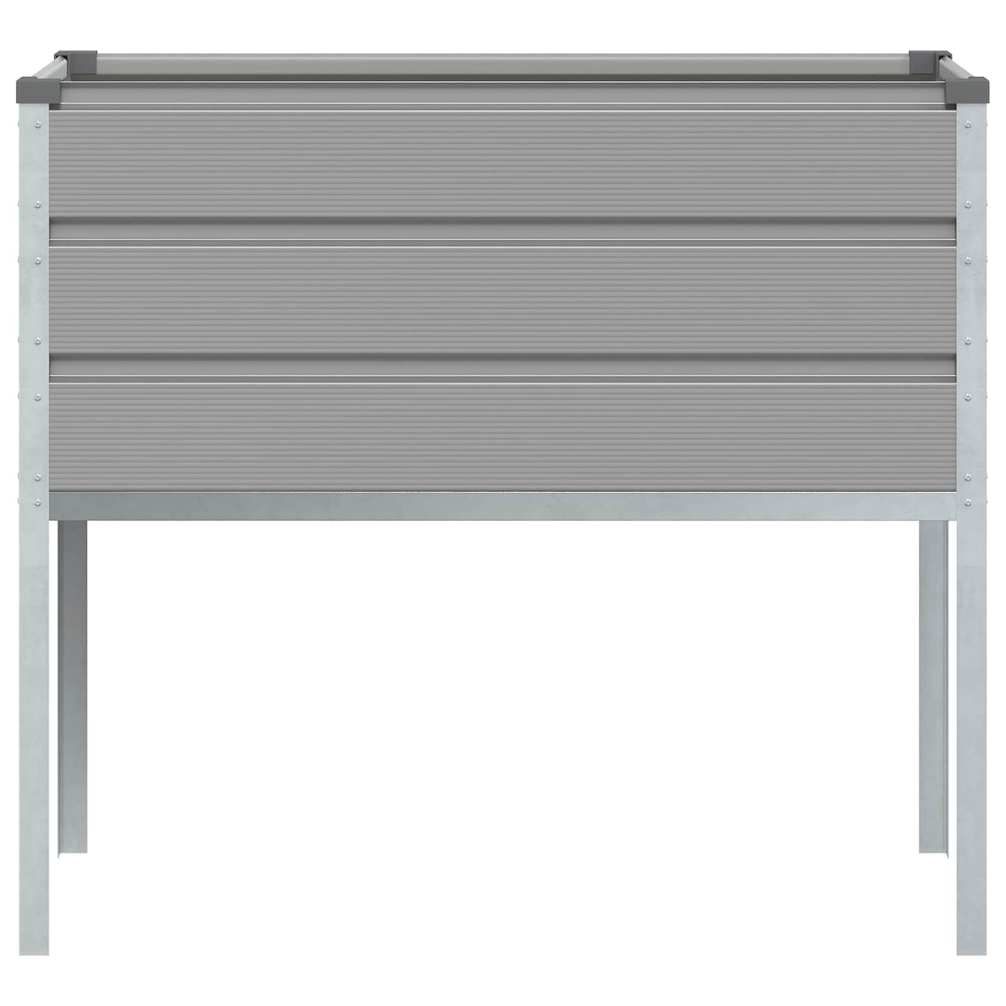 Planter Light Grey 100 x 45 x 90 cm Galvanised Steel