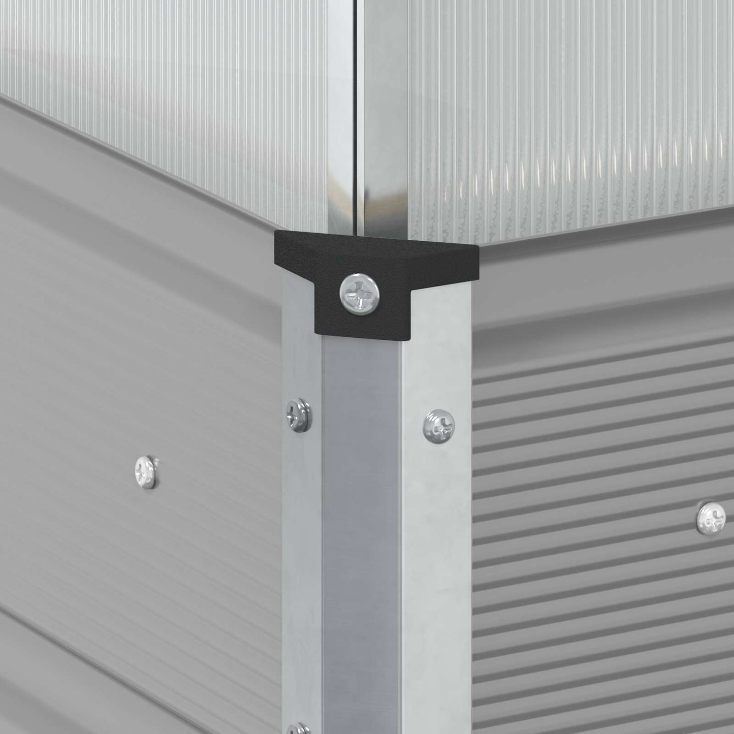 Planter Light Grey 100 x 100 x 77 cm Galvanised Steel