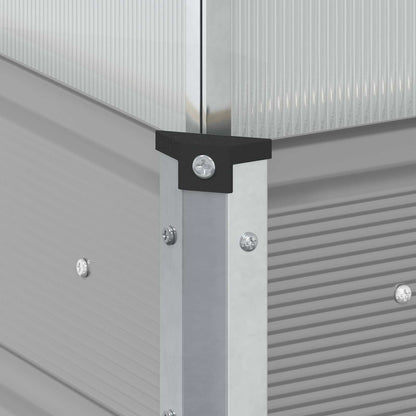 Planter Light Grey 100 x 100 x 77 cm Galvanised Steel