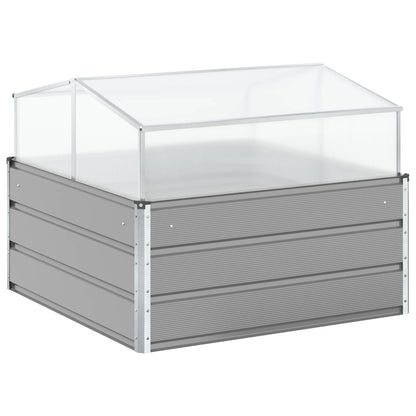 Planter Light Grey 100 x 100 x 77 cm Galvanised Steel