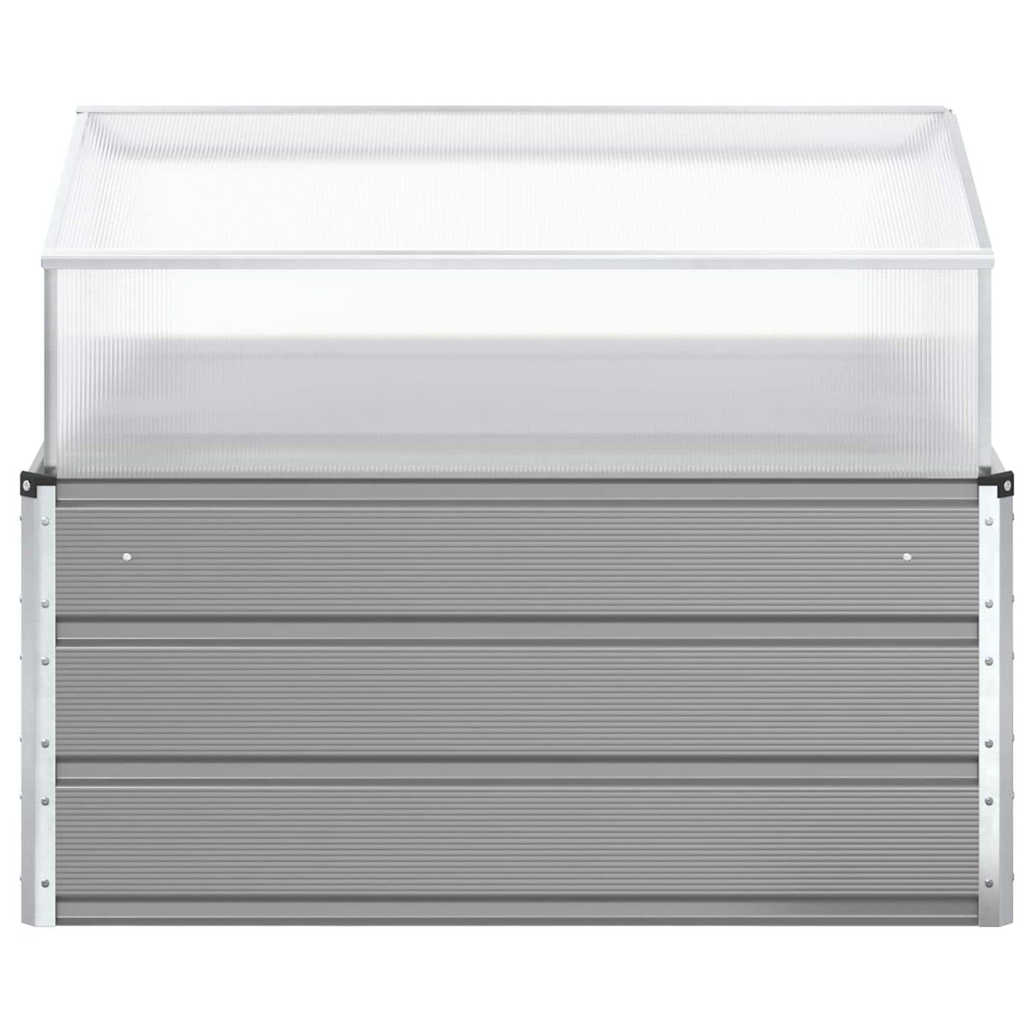 Planter Light Grey 100 x 100 x 77 cm Galvanised Steel