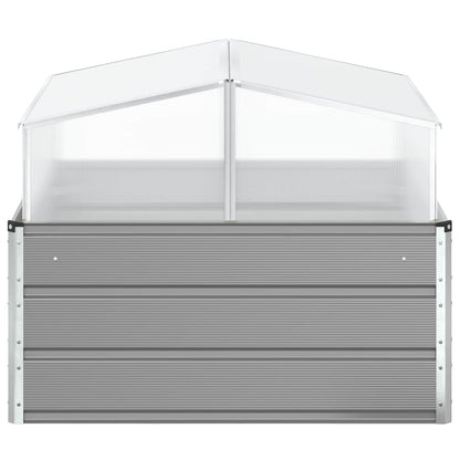 Planter Light Grey 100 x 100 x 77 cm Galvanised Steel