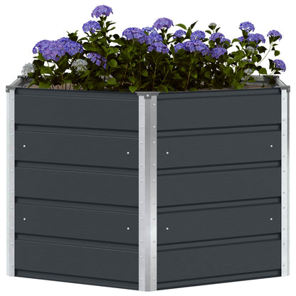 Planter Anthracite 129 x 129 x75 cm Steel
