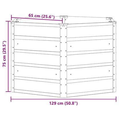 Planter Anthracite 129 x 129 x75 cm Steel