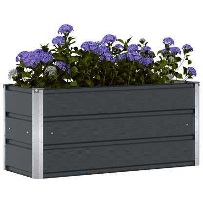 Planter Anthracite 100 x 40 x 45 cm Steel