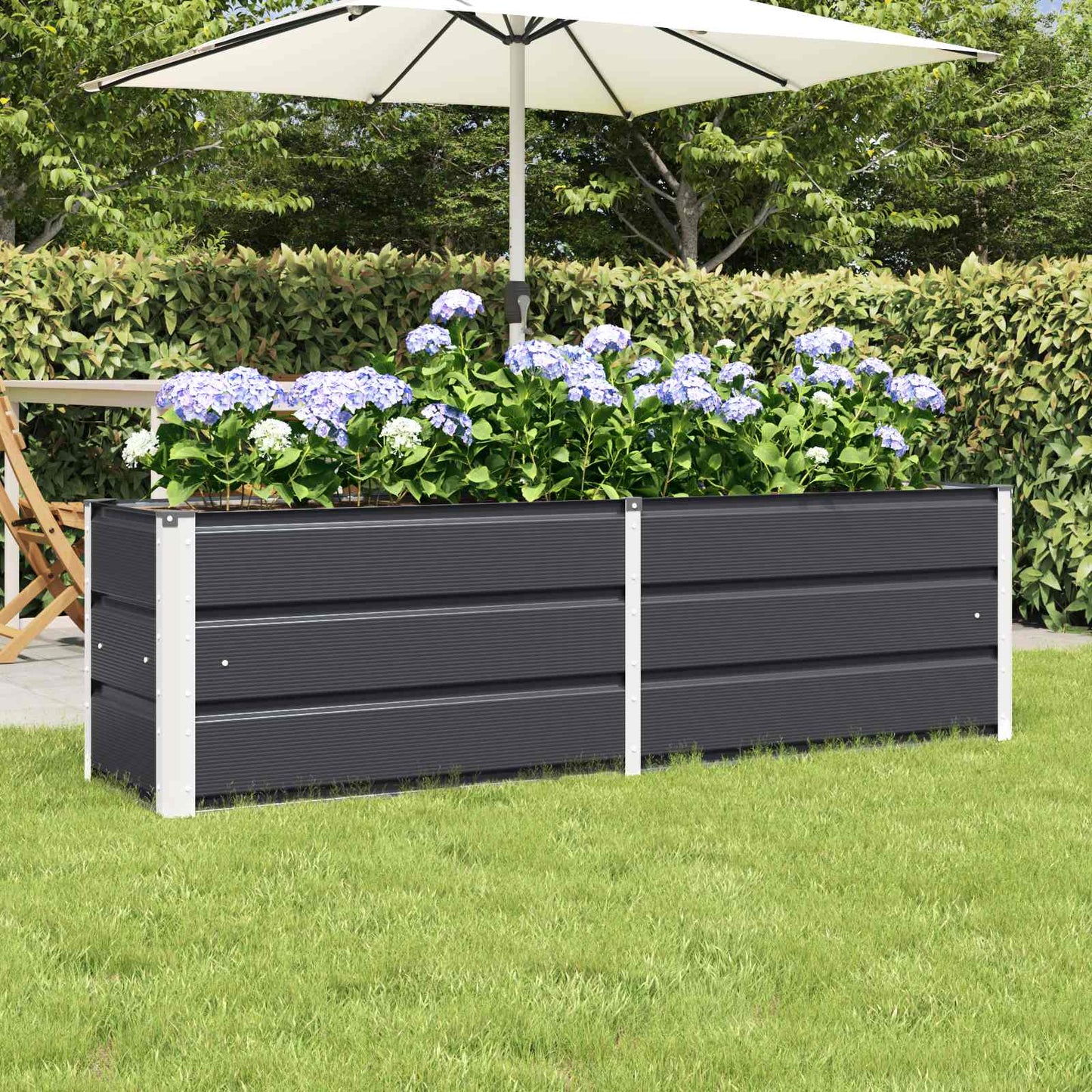 Planter Anthracite 160 x 40 x 45 cm Steel