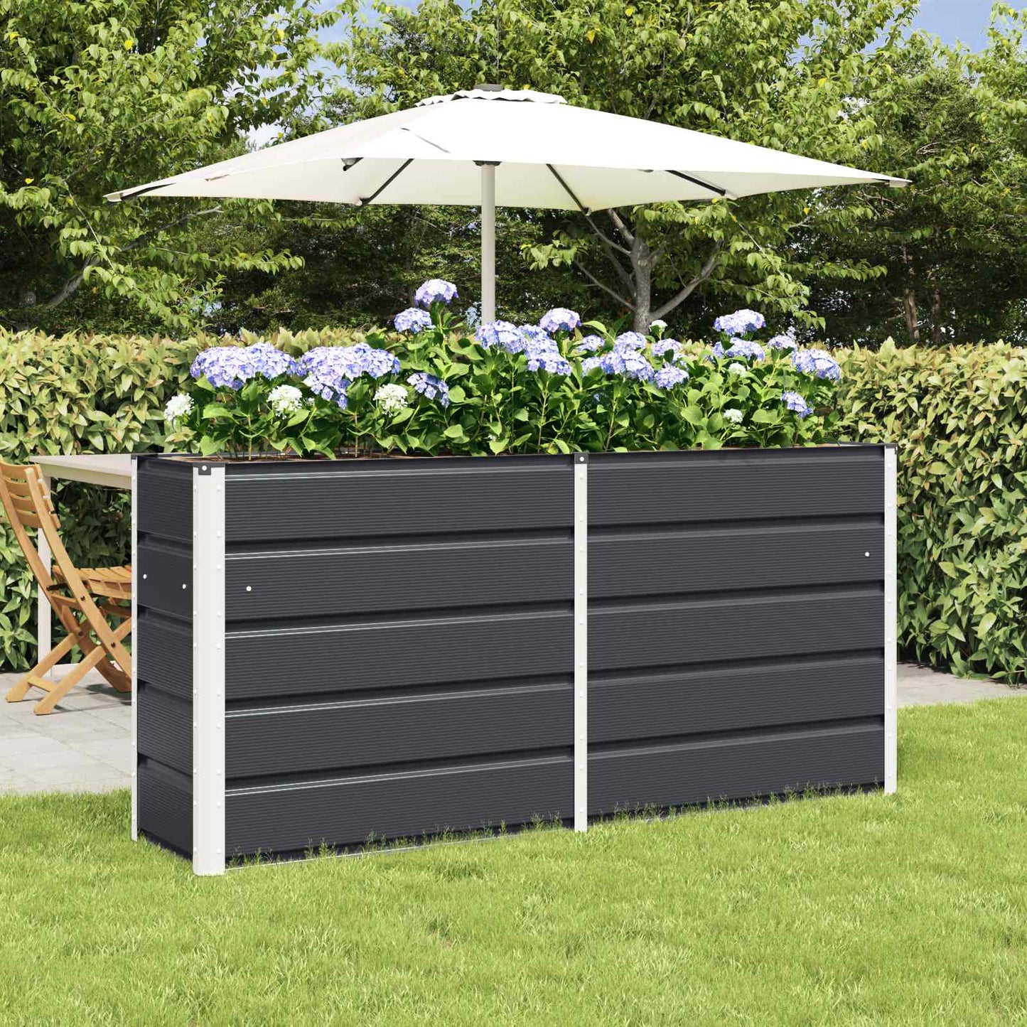 Planter Anthracite 160 x 40 x 75 cm Steel