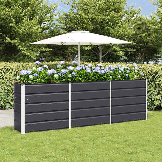 Planter Anthracite 240 x 40 x 75 cm Steel