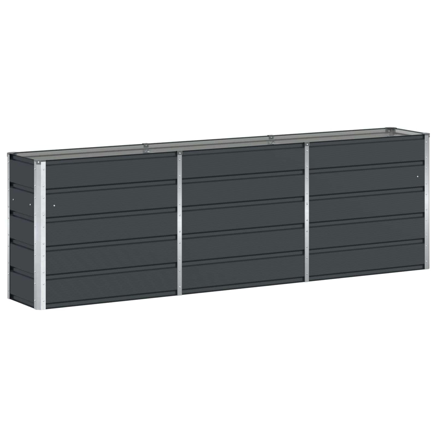 Planter Anthracite 240 x 40 x 75 cm Steel
