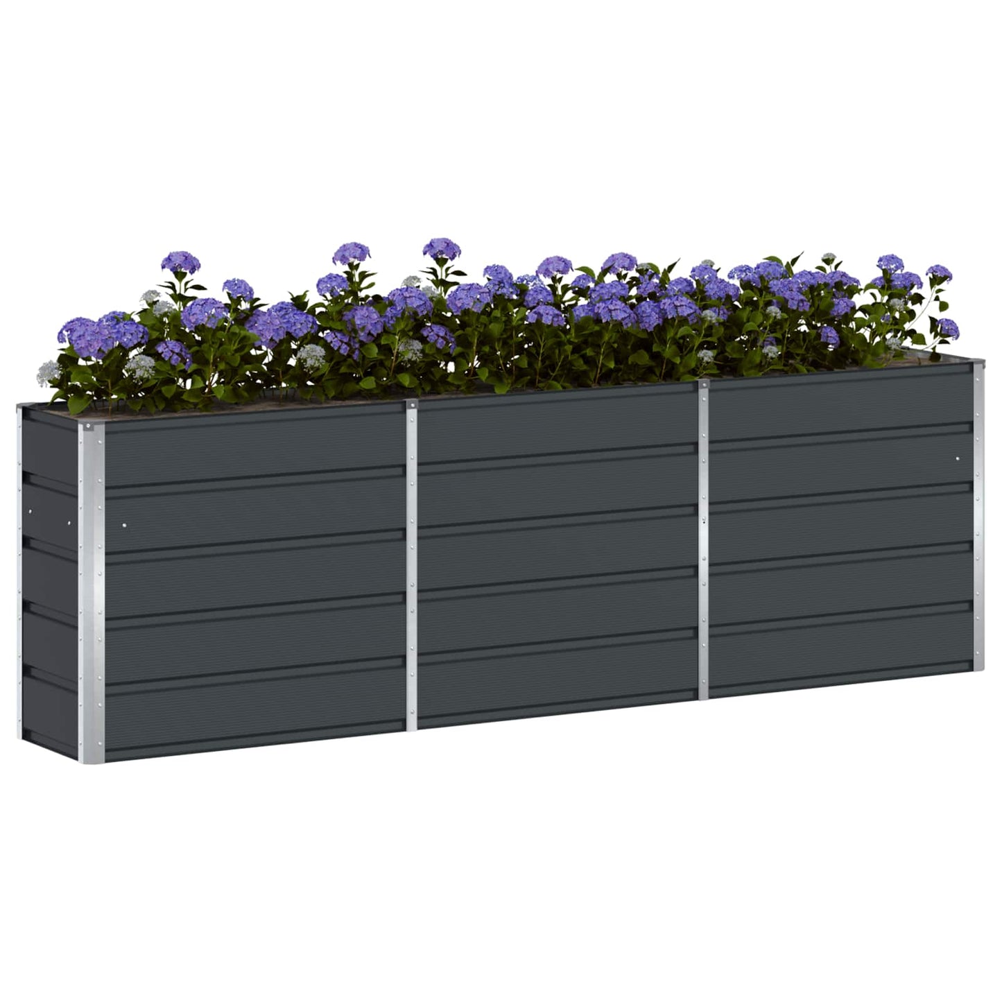 Planter Anthracite 240 x 40 x 75 cm Steel