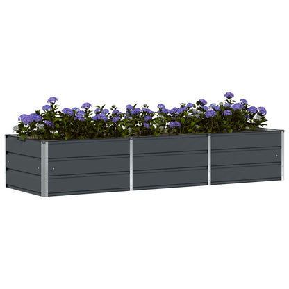 Planter Anthracite 240 x 80 x 45 cm Steel