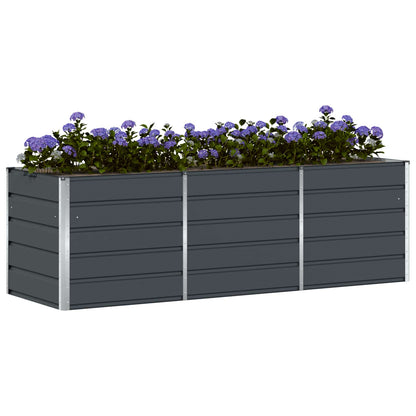 Planter Anthracite 240 x 80 x 75 cm Steel
