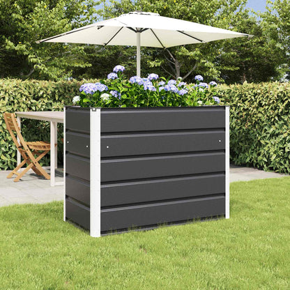 Planter Anthracite 100 x 50 x 77 cm Galvanised Steel