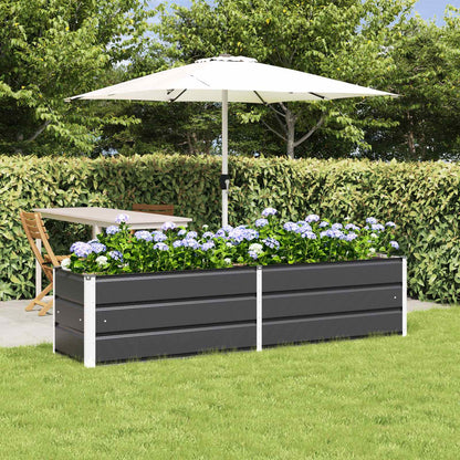 Planter Anthracite 195 x 50 x 45 cm Galvanised Steel