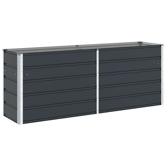 Planter Anthracite 195 x 50 x 75 cm Galvanised Steel