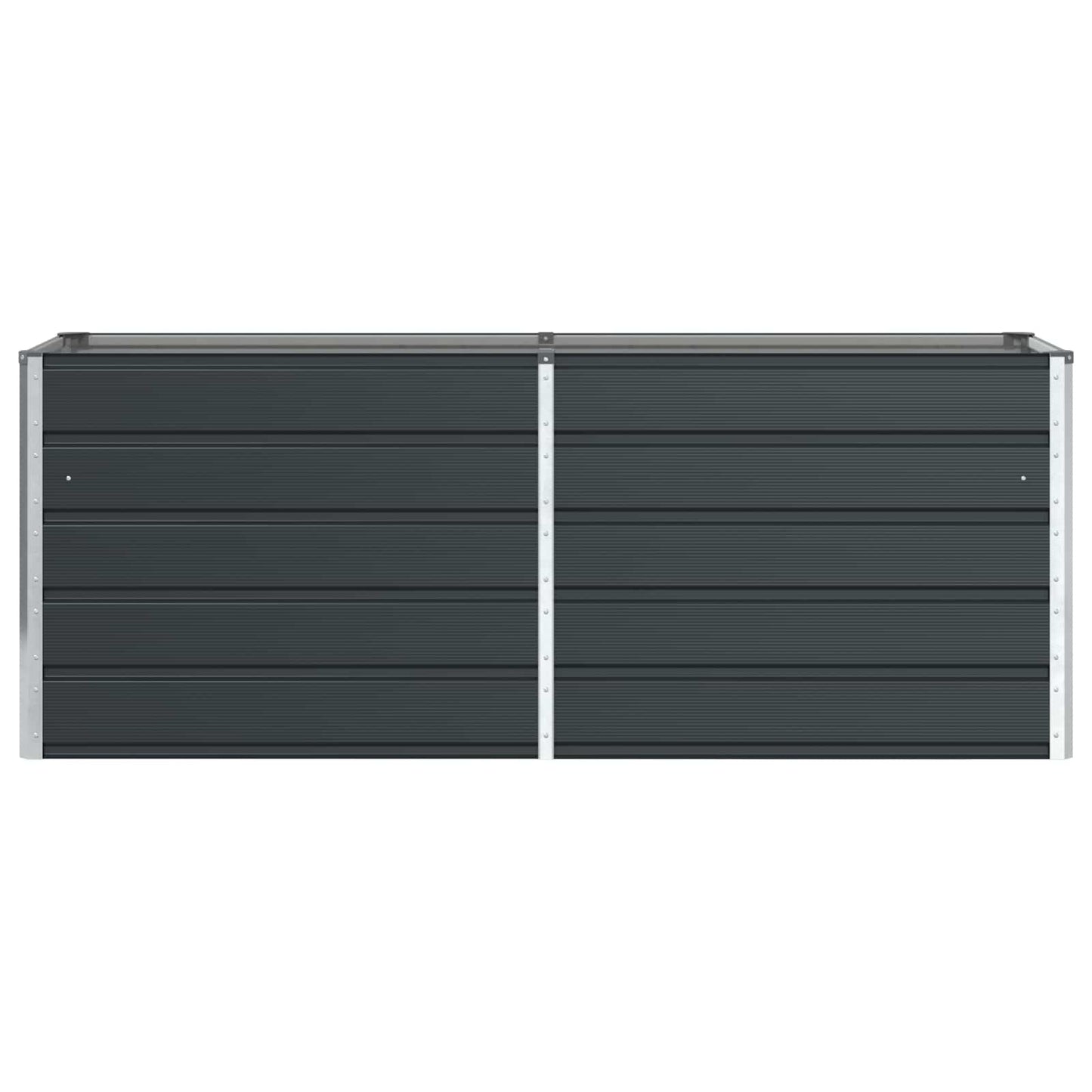 Planter Anthracite 195 x 50 x 75 cm Galvanised Steel