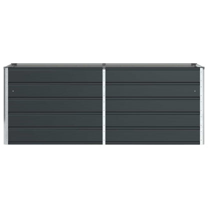 Planter Anthracite 195 x 50 x 75 cm Galvanised Steel