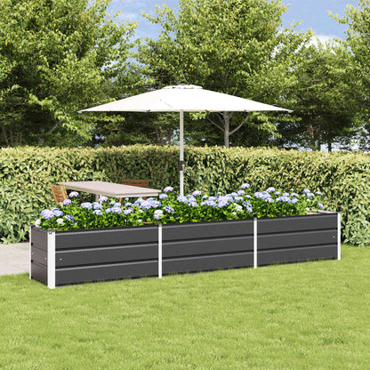 Planter Anthracite 290 x 50 x 45 cm Galvanised Steel