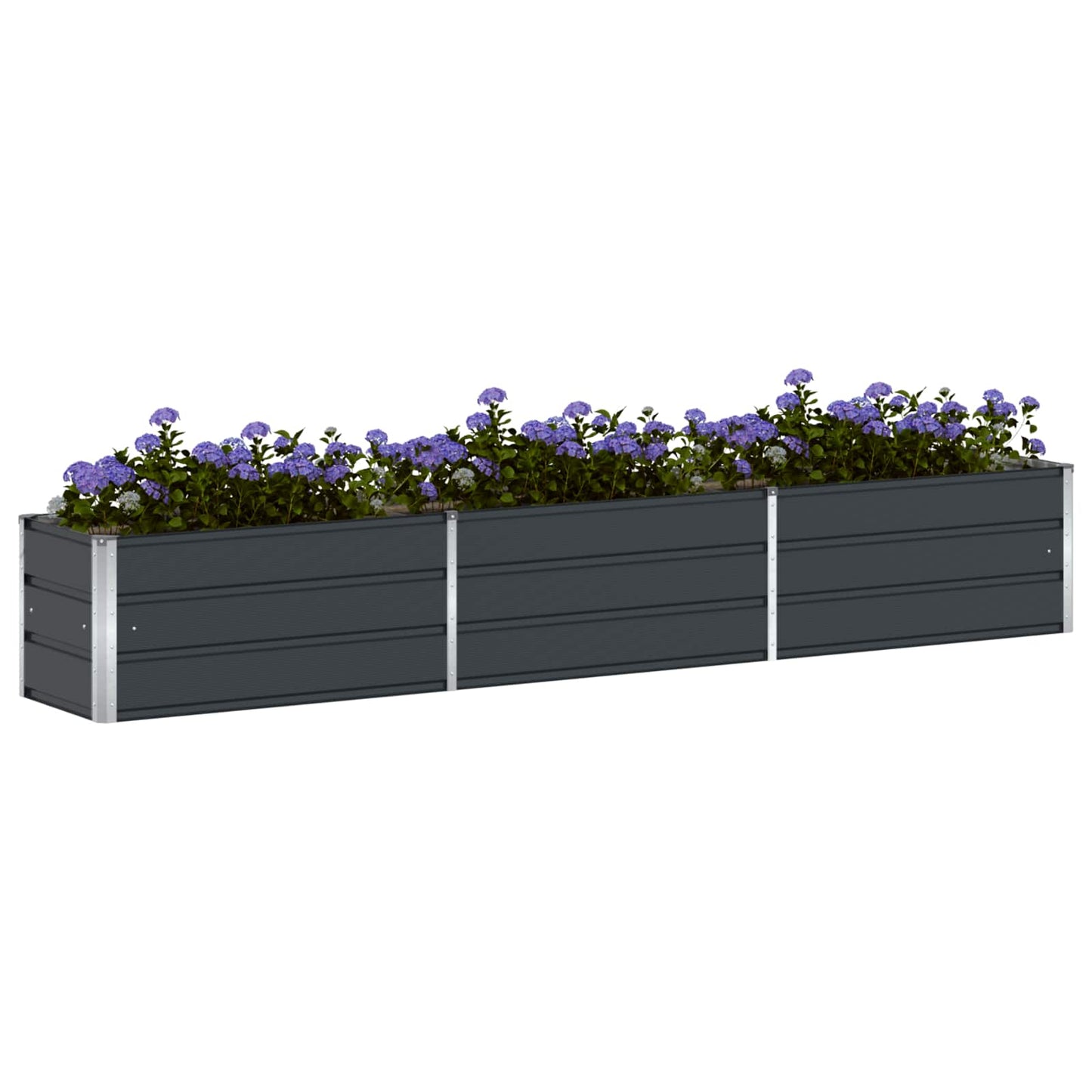 Planter Anthracite 290 x 50 x 45 cm Galvanised Steel