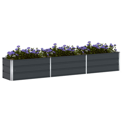 Planter Anthracite 290 x 50 x 45 cm Galvanised Steel