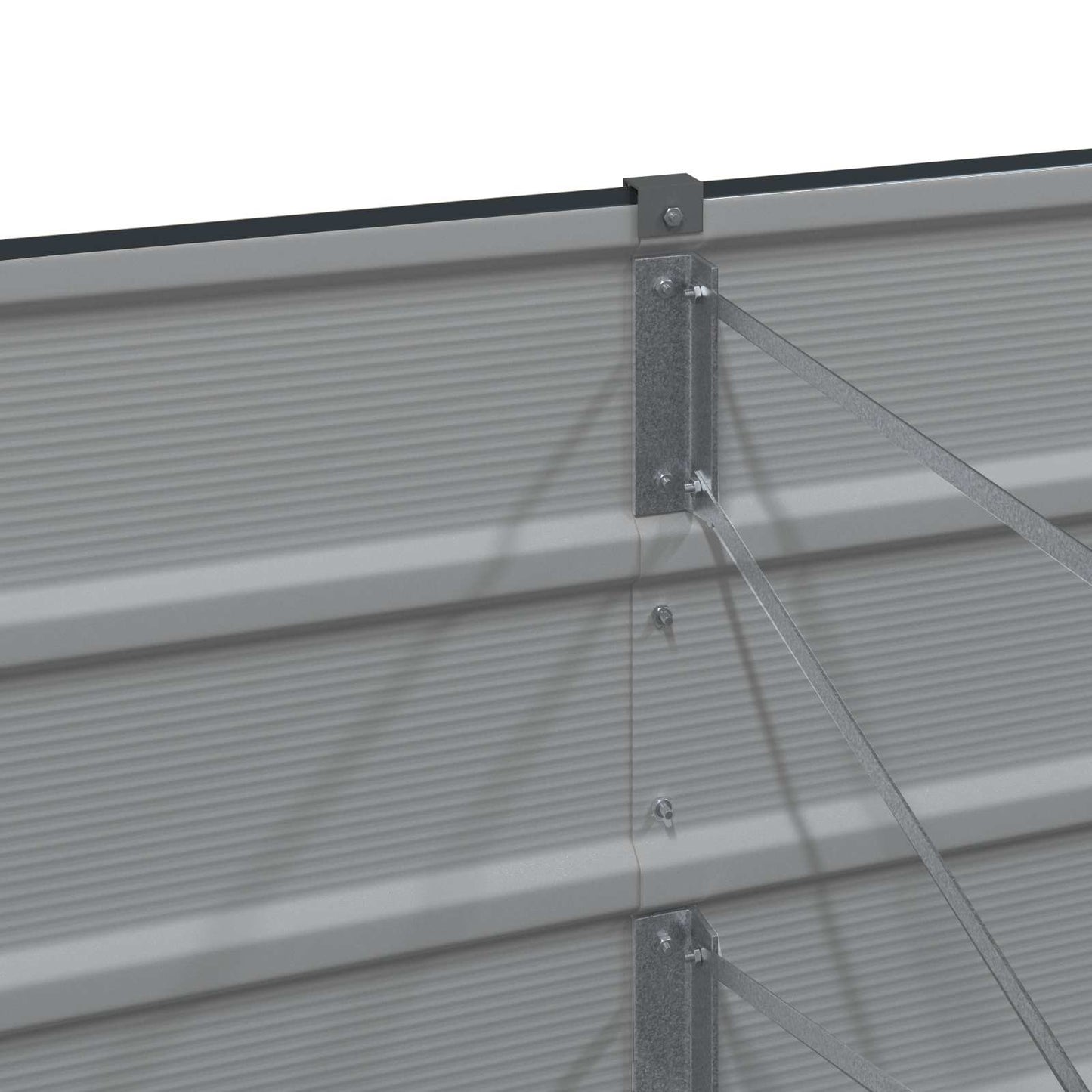 Planter Anthracite 290 x 90 x 77 cm Galvanised Steel