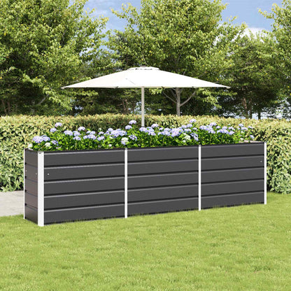 Planter Anthracite 290 x 90 x 77 cm Galvanised Steel