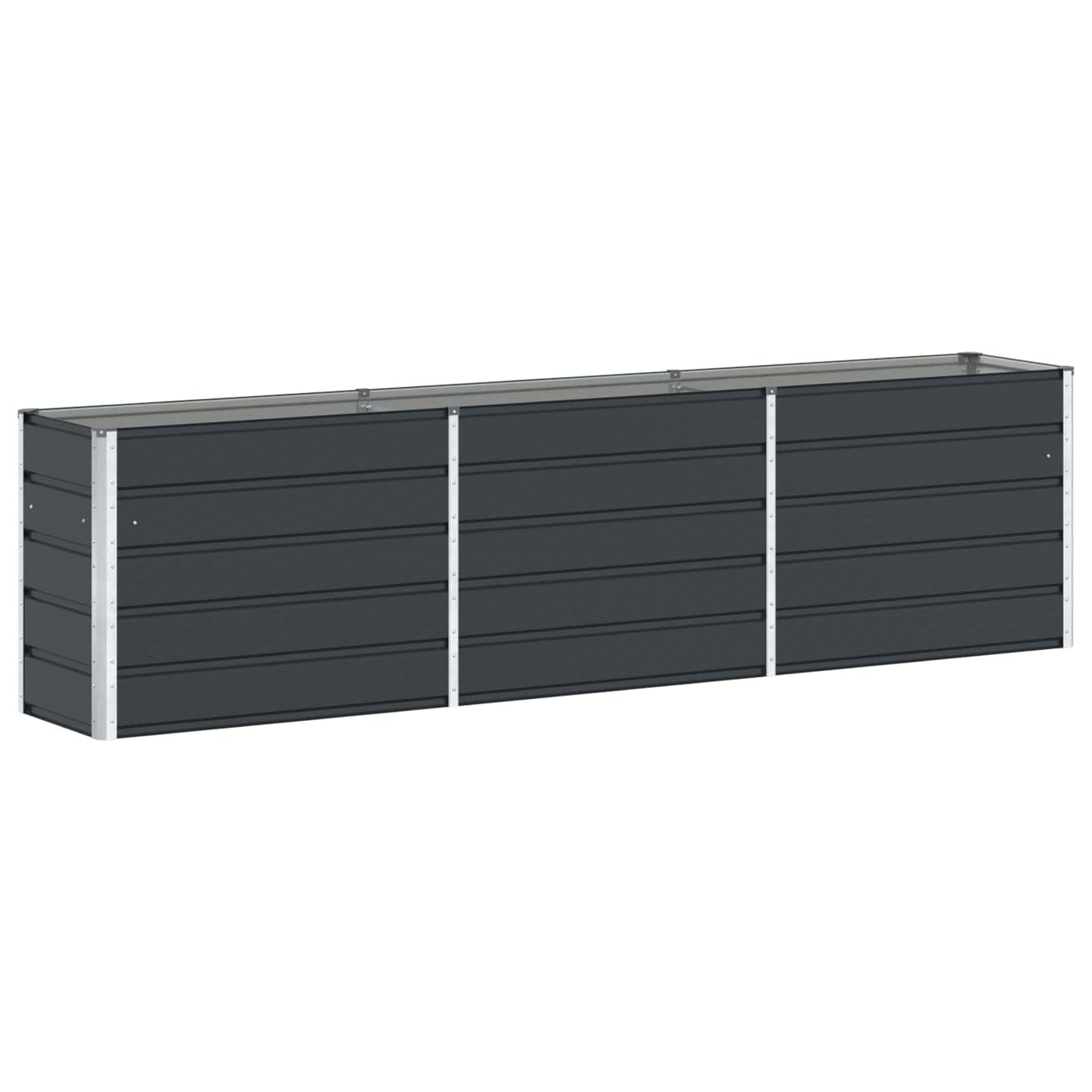 Planter Anthracite 290 x 90 x 77 cm Galvanised Steel