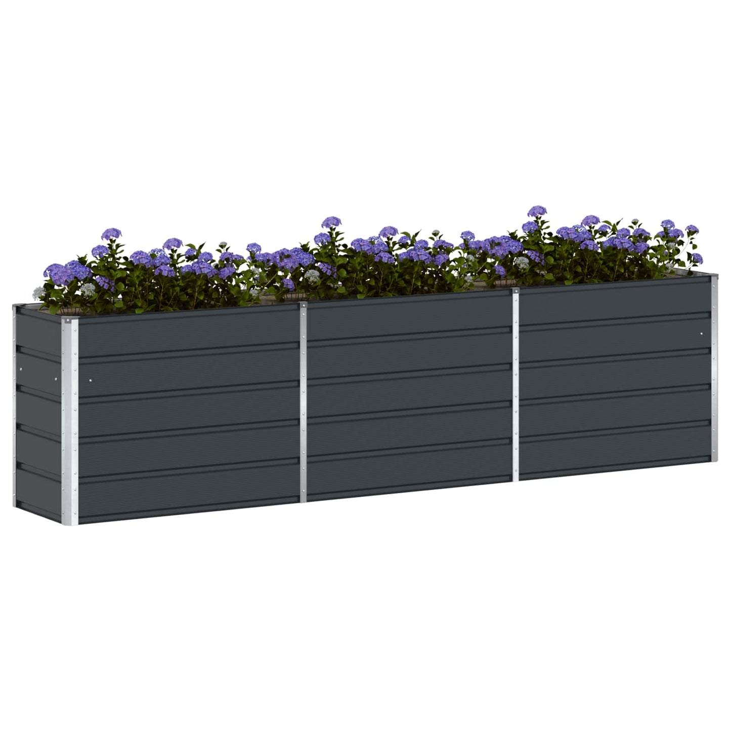 Planter Anthracite 290 x 90 x 77 cm Galvanised Steel