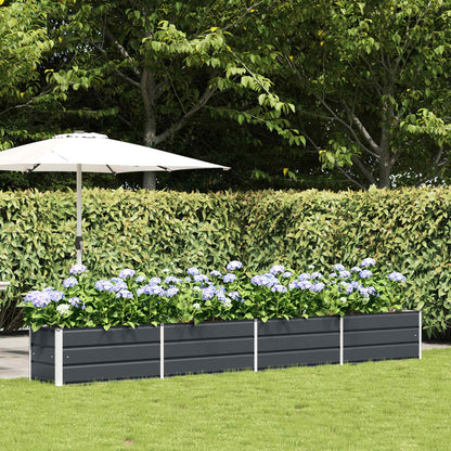 Planter Anthracite 385 x 50 x 45 cm Galvanised Steel