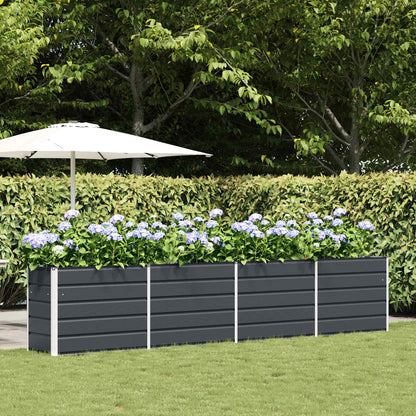 Planter Anthracite 385 x 50 x 75 cm Galvanised Steel