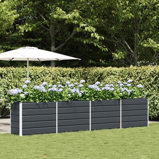 Planter Anthracite 385 x 50 x 75 cm Galvanised Steel