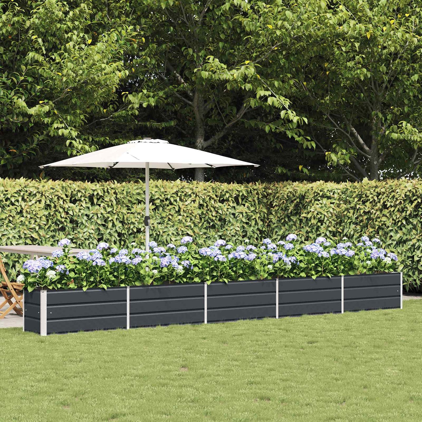 Planter Anthracite 480 x 50 x 45 cm Galvanised Steel