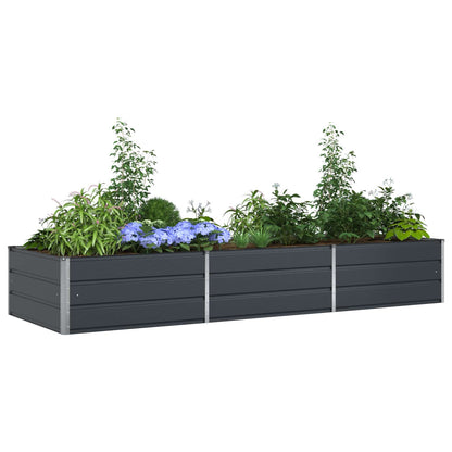Planter Anthracite 290 x 100 x 45 cm Galvanised Steel