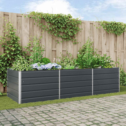 Planter Anthracite 290 x 100 x 75 cm Galvanised Steel