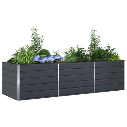 Planter Anthracite 290 x 100 x 75 cm Galvanised Steel
