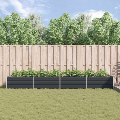 Planter Anthracite 385 x 100 x 45 cm Galvanised Steel