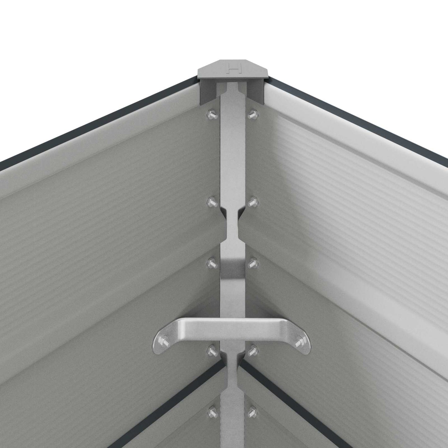 Planter Anthracite 385 x 100 x 75 cm Galvanised Steel