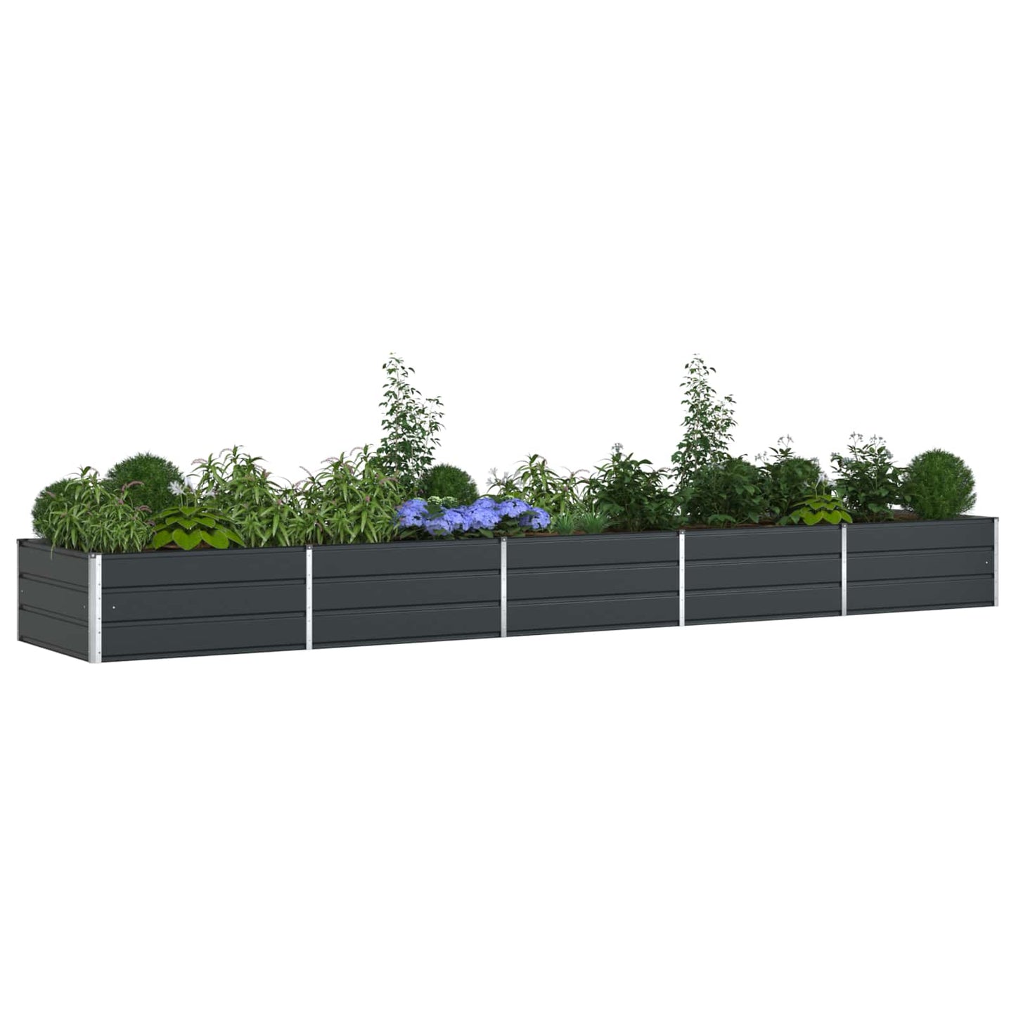 Planter Anthracite 480 x 100 x 45 cm Galvanised Steel