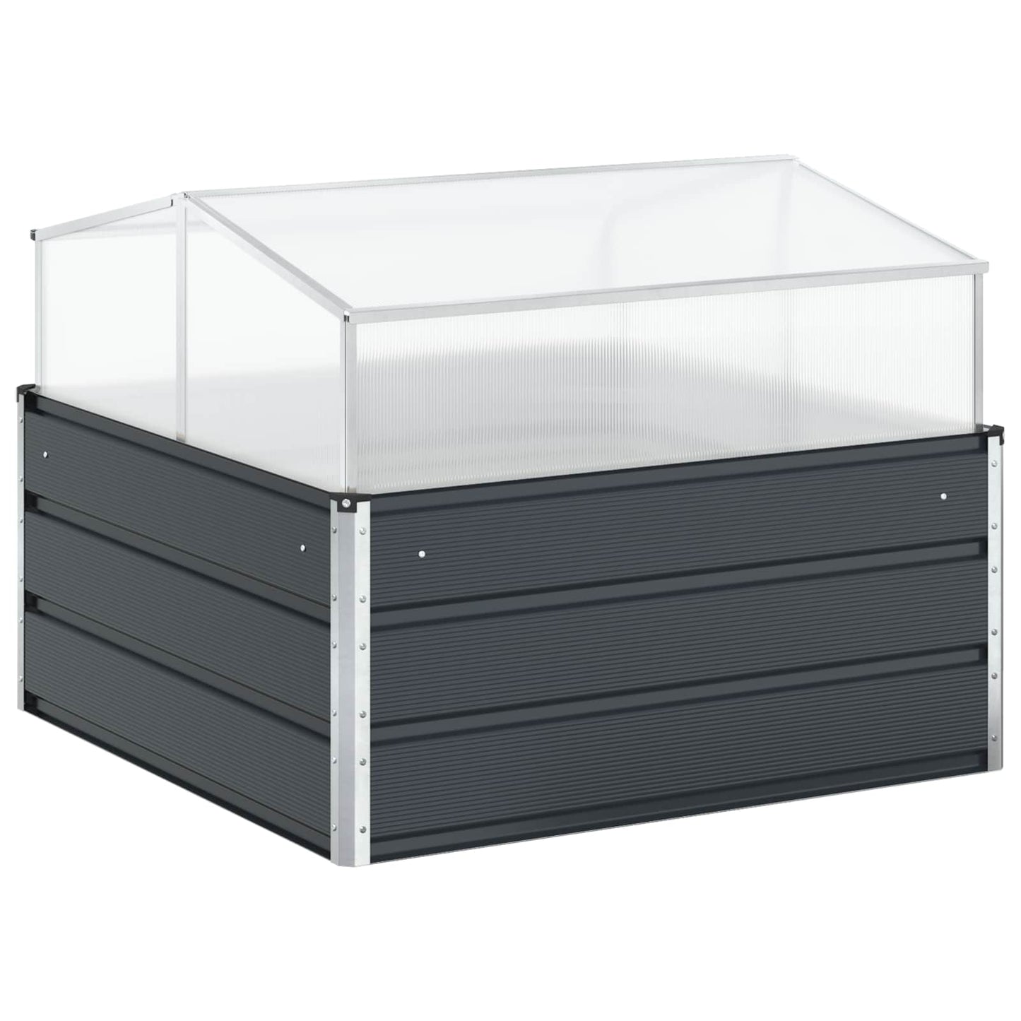 Planter Anthracite 100 x 100 x 77 cm Galvanised Steel