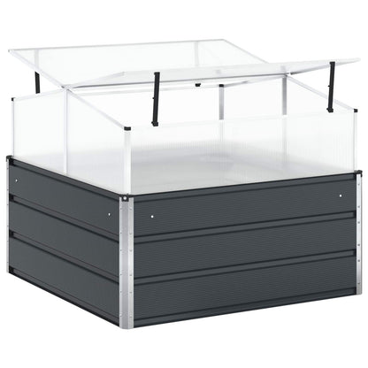 Planter Anthracite 100 x 100 x 77 cm Galvanised Steel