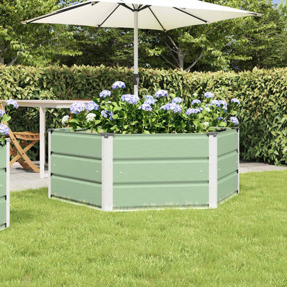 Planter Pastel Green 129 x 129 x 45 cm Steel