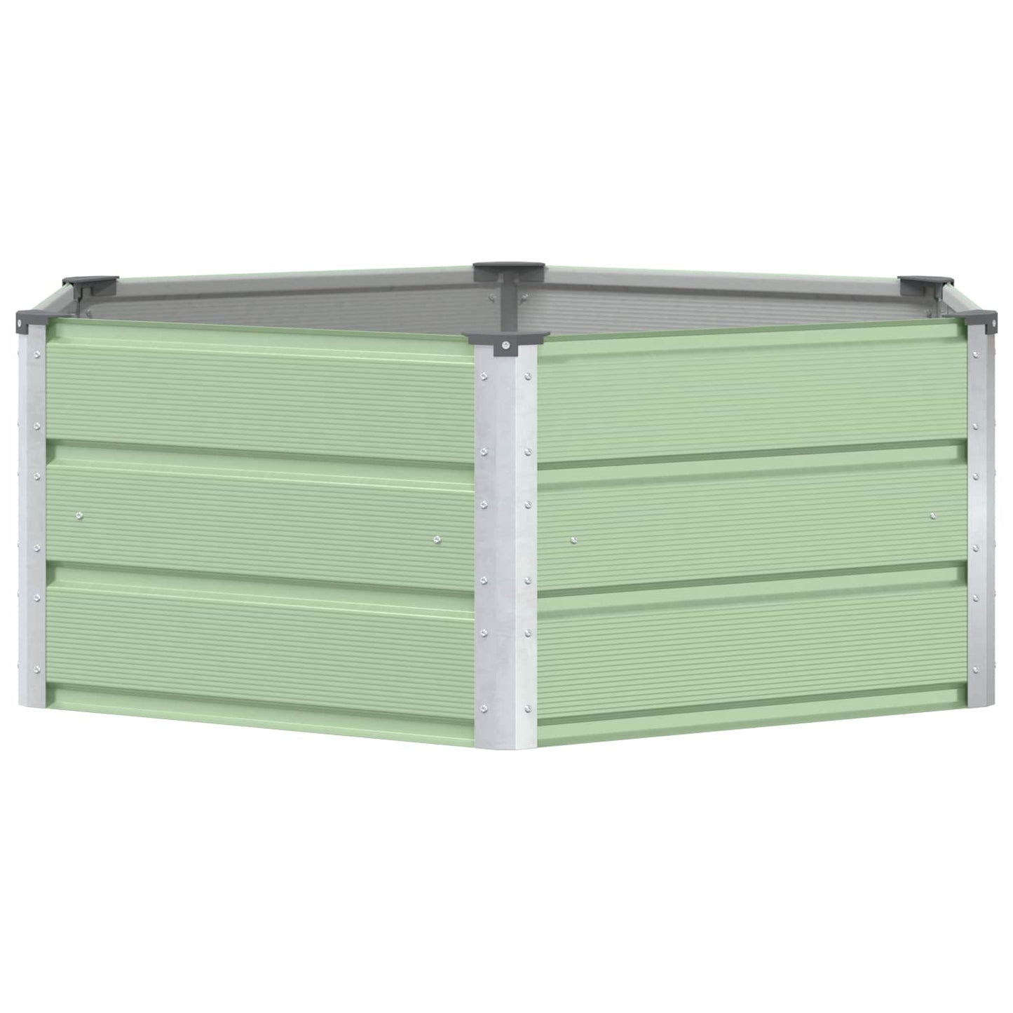 Planter Pastel Green 129 x 129 x 45 cm Steel