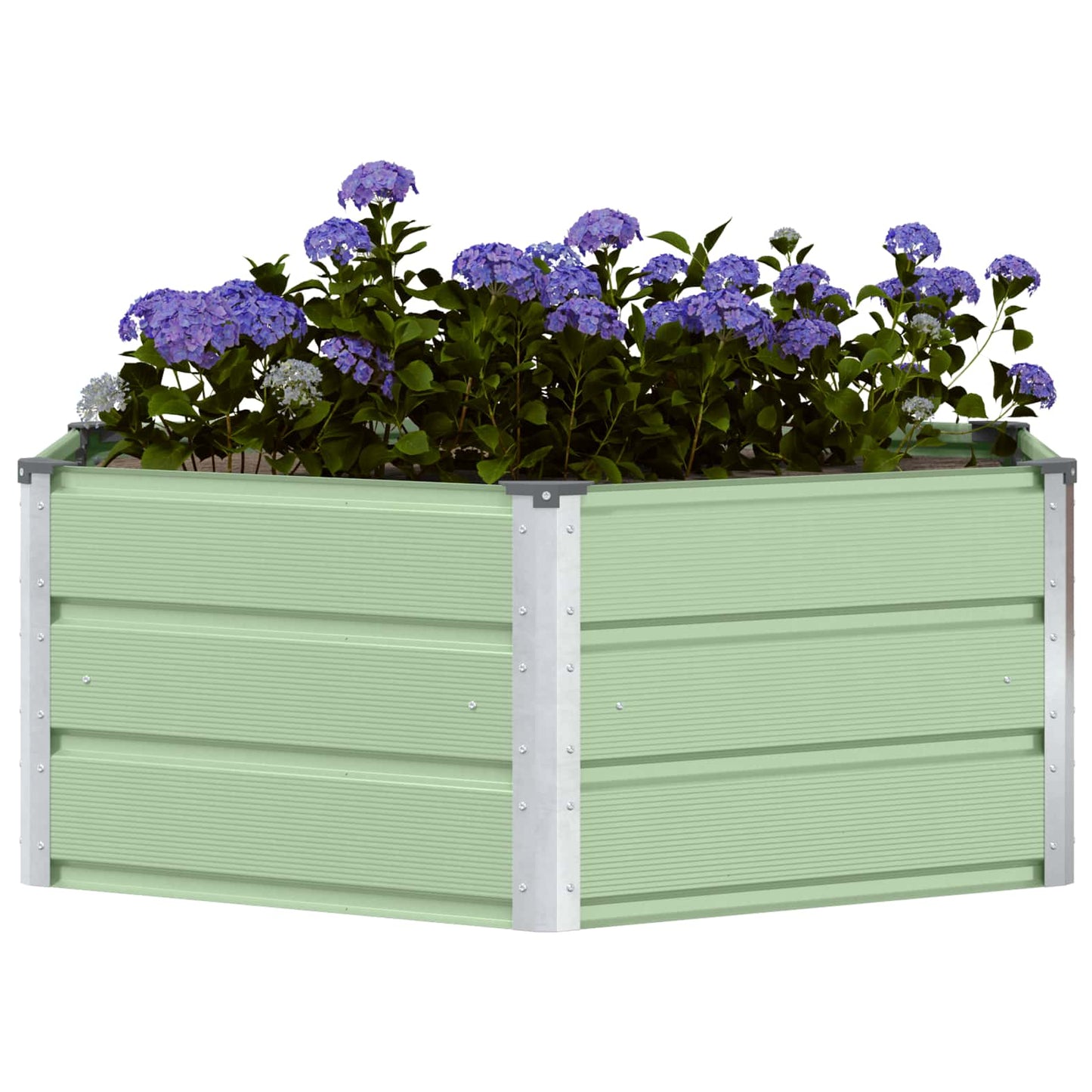 Planter Pastel Green 129 x 129 x 45 cm Steel