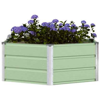 Planter Pastel Green 129 x 129 x 45 cm Steel