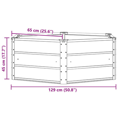 Planter Pastel Green 129 x 129 x 45 cm Steel
