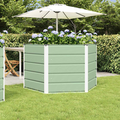 Planter Pastel Green 129 x 129 x75 cm Steel