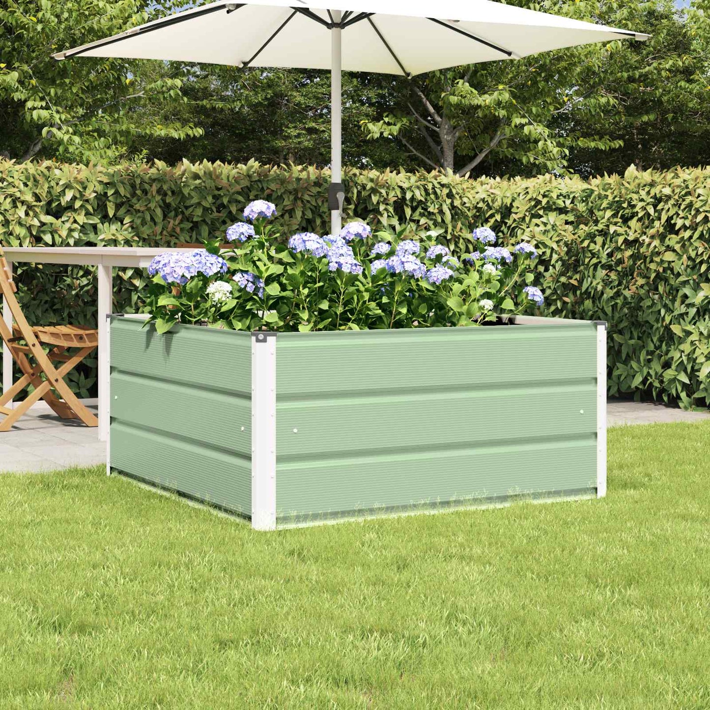 Planter Pastel Green 100 x 100 x 45 cm Steel
