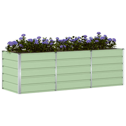 Planter Green 240 x 80 x 75 cm Steel